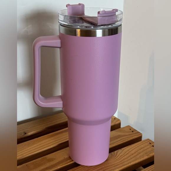 None Other - LIGHT PURPLE - 40 oz Stainless Steel Insulated Cup w/handle & straw - Brand New